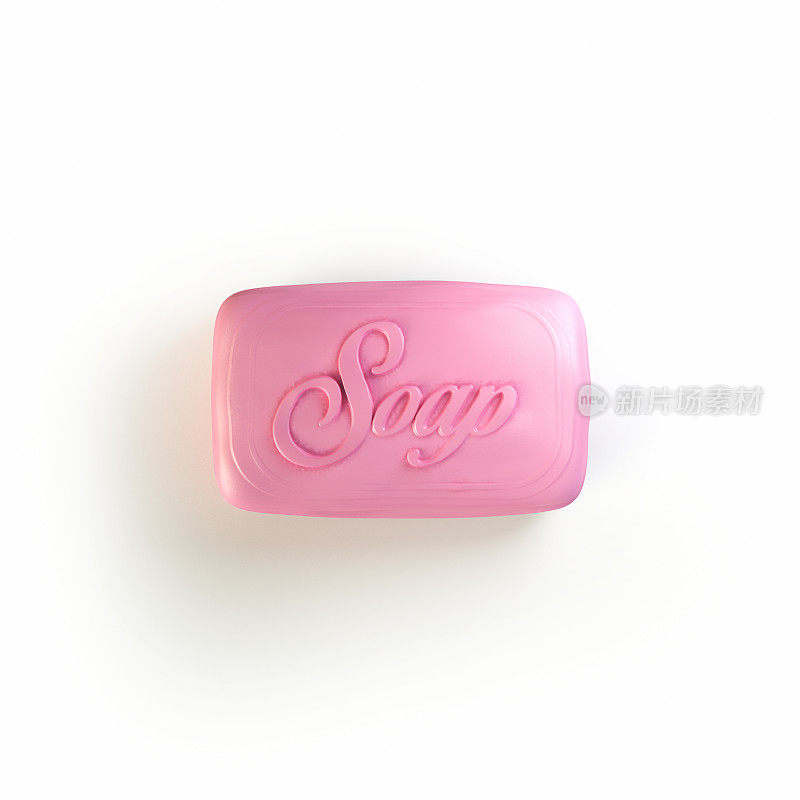 一块粉红色的SOAP 3d渲染
